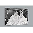 Laurel and Hardy as seen in Joey and Chandler's Apartment Friends TV Show Gallery Framed Canvas Art Picture Print