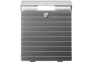 TATAY Skrzynka Listy, do Użytku na Zewnątrz, Duży Rozmiar, Odporna, Wodoszczelna, optymalna Pojemność na Gazety i Czasopisma, Kolor Antracytowy