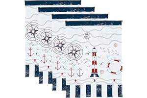 ‎AEULN Erwin Müller Geschirrtuch 4er-Pack Baumwolle Leuchtturm Größe 50x70 cm