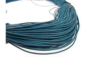 ‎ESNADO esnado Lederschnur Rund - 1,5 mm. Türkis. 50 Meter auf Rolle | ECHTES Leder | pflanzlich gegerbt | ideal für die Herstellung von Schmuck und Armbändern, Basteln, Dekorieren, DIY-Projekt, Mittelalter