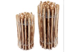 Aquagart Staketenzaun verschiedene Höhen (Haselnuss 5m x 50cm) Lattenabstand 4-6cm Gartenzaun Kastanienzaun aus Haselnuss Langlebiger Holzzaun Holz Zaun mit doppelter Drahtumspannung Rollzaun