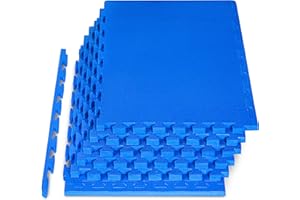 PROSOURCEFIT ProSource Dopasuj bardzo grubą matę do ćwiczeń z puzzlami, 3/4" lub 1", płytki blokujące z pianki EVA dla ochrony, amortyzowane podłogi treningowe, do sprzętu domowego i siłowni