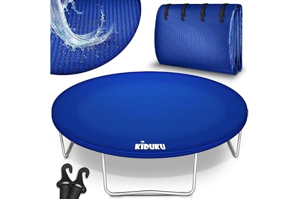 KIDUKU Bâche pour Trampoline 244-427 cm | Housse imperméable, indéchirable et résistante aux UV | Couverture de Protection Contre Les intempéries