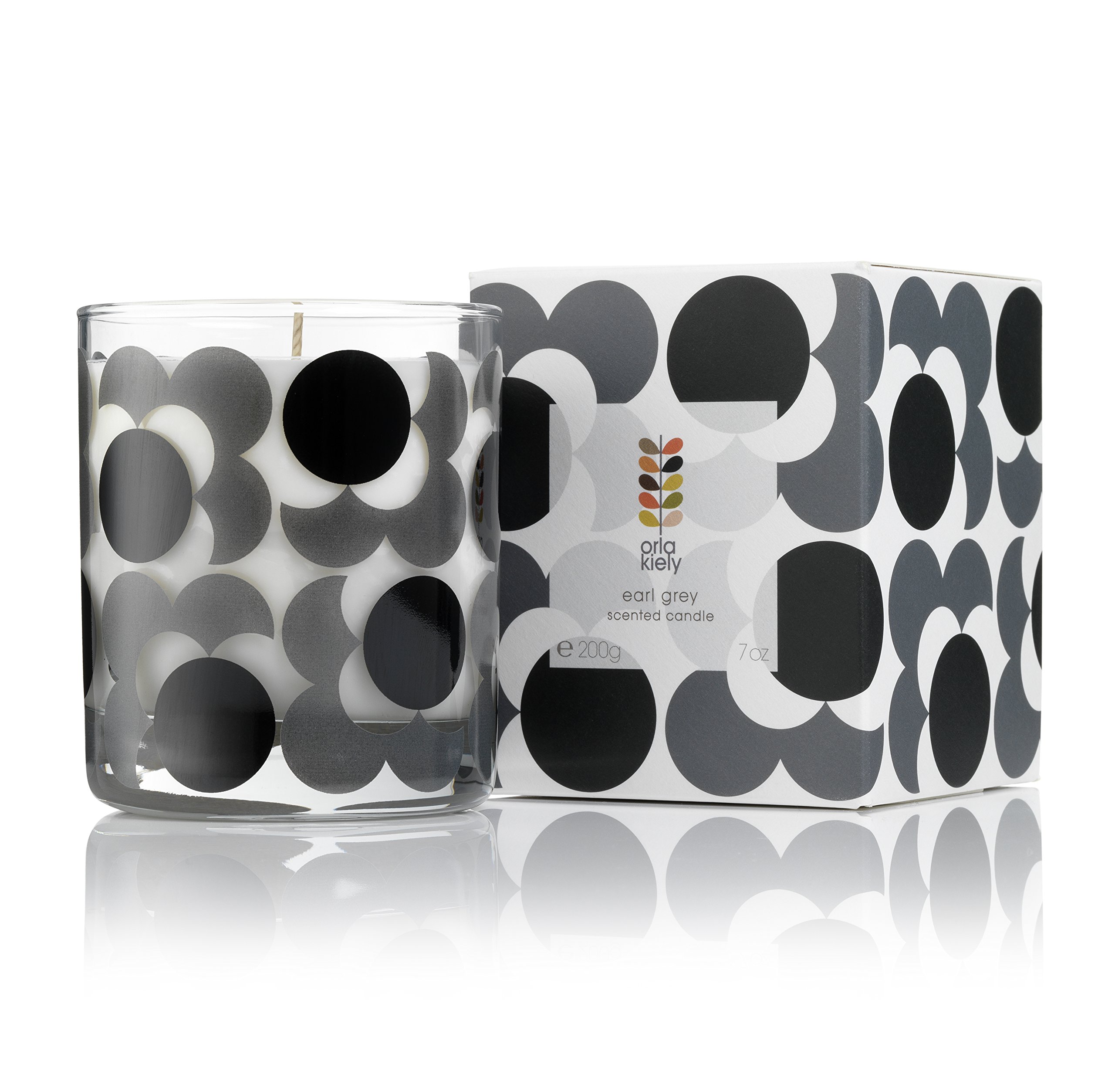 Orla Kiely Earl Grey Scented Candle, 200g, 8.5 x 8.5 x 10 cm Onlinecandle