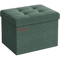 SONGMICS MAZIE Collection - Storage Ottoman Bench, 76 cm Folding