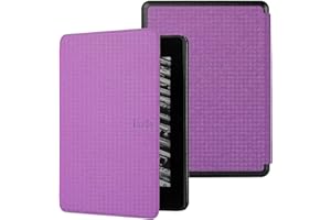 Etui MOKASE Zgodne z 6 Cal Kindle Paperwhite (Pasuje do Wersji 2012,2013,2015,2016), Numer Modelu: EY21/DP75SDI, Pokrowiec ze Skóry Syntetycznej z Funkcją Inteligentnego Budzenia/Usypiania, Purple