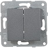 Viko Novella Smoked Commutator Mechanism+Button Cover Quick Connect Anti-Collision Child Protected