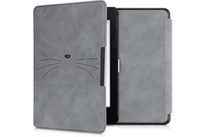 KWMobile Protective Cover kompatybilna z Amazon Kindle Paperwhite (10. generała - 2018) - przypadek syntetycznej ereaderu skórzanego - Cat Miau