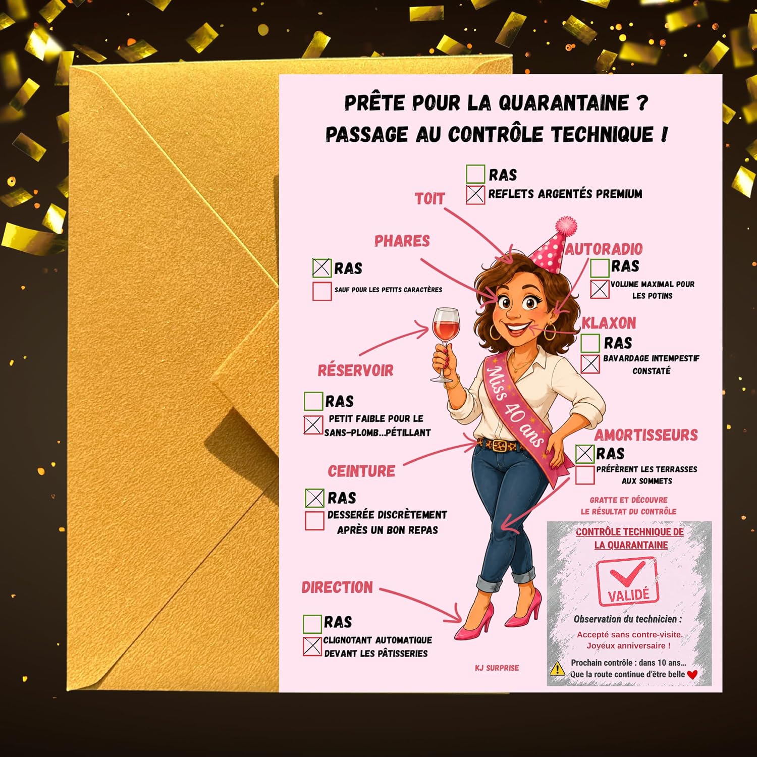 Qualité de Fabrication & Durabilité : KJ Surprise Carte Anniversaire 40 Ans à Gratt