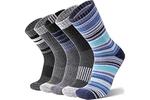 ANTSANG Calzini Unisex in Lana Merino per Donna Uomo Trekking Camminate Termici Caldi Spessi per Inverno con Taglio Alto per Stivali da Lavoro 5 Paia