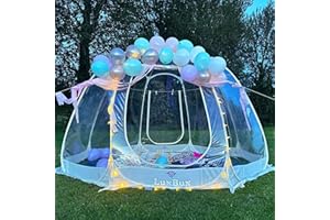 LuxBux Bubble Tent Pop Up Gazebo, Medium and Large Sizes, Igloo Dome, Transparent Design, Outdoor Dining Area, Event Space, Garden Shelter, Hot Tub Cover