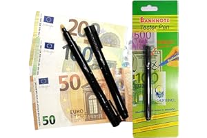 ‎O&W SECURITY 20 Stück Geldscheinprüfer Stifttester O&W Plus Falschgeldtester Banknoten Tester Geldscheinprüfstift Geldprüfstift