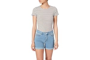 Vero Moda Vmhot Seven NW Dnm Fold Shorts Mix Noos Pantalones Cortos para Mujer