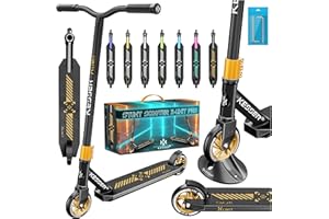 KESSER® Trougetinette de Freestyle X-Limit-Pro 360Ḟ Direction trougetinette Funscooter trougetinette de Freestyle avec béquille ABEC 9 roulements à Billes, Roues en PU 110 mm,