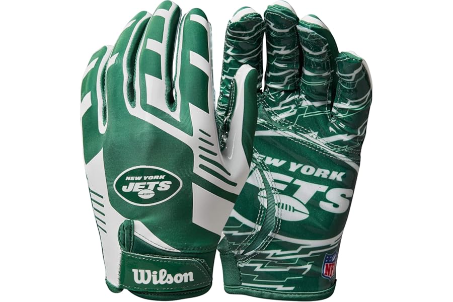 Wilson NFL Stretch Fit Football Gloves – Youth and Adult Sizes