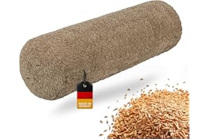 ‎OMNANA OMNANA® CUSHY™ Yogarolle Ø 20cm – Yoga Bolster Rolle mit Dinkelfüllung – Zylinder-Kissen, Velvet Bezug, waschbar – Made in Germany – Passend für Yin Yoga