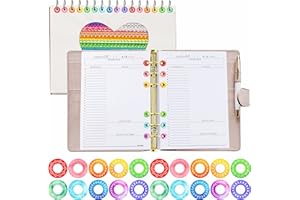 HEBAYY 3000 autocollants de renfort de trous, 10 motifs aquarellés de protecteurs de trous de papier, étiquettes circulaires de renfort auto-adhésives pour feuilles de papier à feuilles mobiles