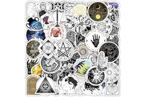 CANVERLENS Pegatinas de Astrología 52 uds, pegatinas de vinilo de decoración estética para álbum de recortes, ordenador portátil, niño, adolescente, niña