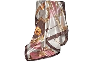 GLORIS Seidenschal Damen Elegante 90x90cm Seidentuch Haare Seidentuch Damen Halstuch Damen Seide Elegant Satintuch Halstuch Seide Damen Bandana Tuch Kopftücher Damen Ansatz Scarf