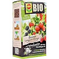 Compo BIO Beeren Langzeit-Dünger für alle Beerenpflanzen, Kern- und Steinobst, 5 Monate Langzeitwirkung, 2 kg