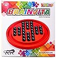 Kidivo Mini Brainvita/Challenging Board Game with Pearl Finish Marbles/Brain Development Single Player Game and Best Return Gift for 5 Years Above Kids