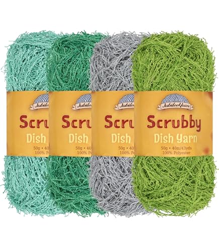 Red Heart Sparkle Scrubby Yarn - Perfetto per lavette a maglia o all'uncinetto - Arancione