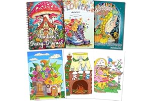 Elfew 3 Pezzi Libro da Colorare per Adulti, A4 Formato, 60+ Patterns Libri da Colorare per Adulti per Alleviare Stress E Ansia, Libri da Antistress