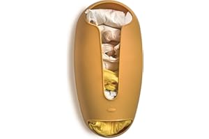 Snips Porta Sacchetti, Supporto Organizer Sacchetti di Plastica, Supporto da Parete per Borse, Organizzatore Sacchetti per la Spesa e i Rifiuti, 28,5 x 14 x 8, Senape, Made in Italy