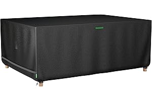 KINGARDEN Patio Garden Furniture Covers Waterproof with Air Vent 242x182x100cm Upgraded 600D Cube Furniture Set Covers Heavy Duty Oxford Fabric Windproof with 4 Windproof Buckles