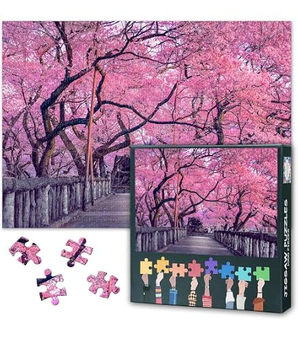 Jigsaw Puzzle / Cherry Blossom 桜　パズル Cherry Blossom Bliss Tokyo Japan Puzzle | 1000 Piece Jigsaw Puzzle