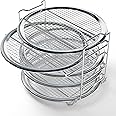 Dehydrator Rack for 6 qt or 8 qt Air Fryer Lid, Instant Pot Vortex 10 qt Air Fryer Oven, Compatible Instant Pot Accessories Dehydrator Rack (7.7 in Dia x 5.7 in H)