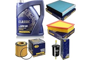 DIEDERICHS Filter Set Inspektionspaket 5 Liter MANNOL Motoröl Classic 10W-40 API SN/SM/CF SCT Germany Innenraumfilter Luftfilter Ölfilter Kraftstofffilter