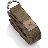 BODYMATE Yogarem, Yogaremmar, Yogabälte, Stretchbälte, för stretching, flexibilitet, yoga pilates fitness, fysisk terapi, 100