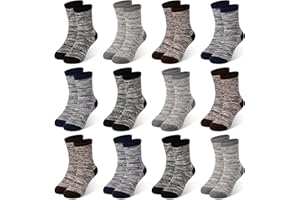 ZERULETS Kids Boys Girls Socks Boy Striped Cotton 12 Pairs Toddler Girls School Sports Crew Sock for 1-14 Years