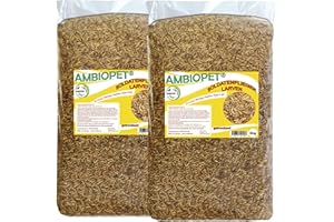 Ambiopet Soldatenfliegenlarven (Hermetia) getrocknet 5 + 5kg Packung, Black Soldier Fly, Protein- und fettreiches Wildvogelfutter, reich an Calcium und Laurinsäure