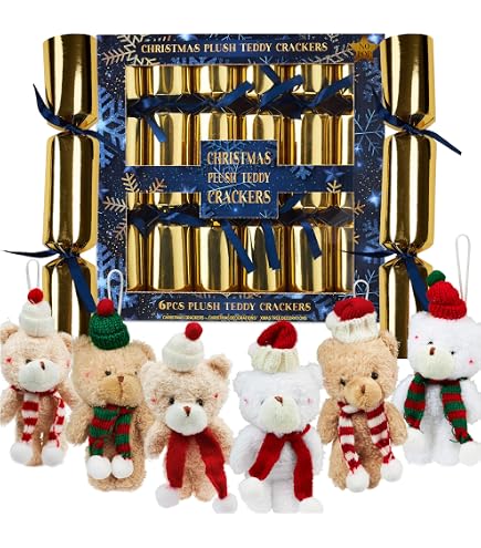 iZoeL 8 pièces Crackers Noel Set - Cristaux et Pierres Précieuses, Cadeaux Noel avec Carte Blague, Idees Cadeaux & Remplissable & Amusant, pour Famille Amis Collègues (Papier, No Snap