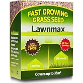 Fast Growing Grass Seed - 7 Day Rapid Results - 1kg Lawn Seed – Covers 35m² – Hardwearing and Ideal for Patch Repair & New La