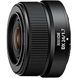 Nikon NIKKOR Z DX 24mm f/1.7, Lunghezza Focale Fissa, Luminoso, Leggero, Versatile, Compatto, Nero. [Nital Card: 4 Anni di Ga