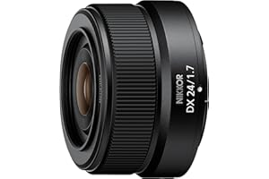 Nikon NIKKOR Z DX 24mm f/1.7, Lunghezza Focale Fissa, Luminoso, Leggero, Versatile, Compatto, Nero. [Nital Card: 4 Anni di Garanzia]