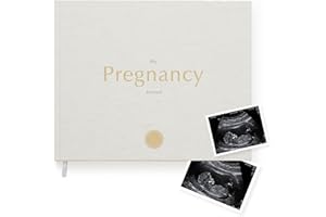 MÅL PAPER Mal Paper Pregnancy Journal - Cotton | Baby Memory Book for Expecting Mums - Luxury Pregnancy Book - Planner Pregnancy Gift for First Time Parents with Checklist Photo Section Gift Boxed