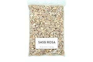 Landare Sassi Rosa 1,8Kg - Sassolini Decorativi per Vasi - Sassi Decorativi per Vasi - Sassolini per Acquario - Ciottoli Decorativi per Vasi - Ciottoli Giardino - Ciottoli per Aiuole (8-12 mm)