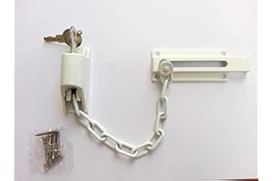 FERPASA CADENA SEGURIDAD CON LLAVE PARA PUERTAS BLANCO