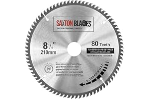 Saxton TCT Kreissägeblatt Holz Sägeblatt 210 mm x 30 mm x 80zReduzierringe für Festool, Dewalt, Bosch, Makita
