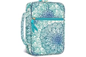 FINTIE FINPAC Funda de Biblia, Bolsa Protectora con Cremallera para Biblia de Tamaño Estándar, Perfecto para Madres, Niños, Niñas, Mujeres,