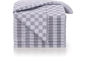Blumtal ręczniki kuchenne bawełniane 50x70 cm, zestaw 5 szt. – certyfikowane OEKO-TEX ręczniki kuchenne – niezwykle chłonne ręczniki do naczyń – pranie do 95°C – ręczniki szaro-biała kratka