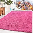 BPIL EXTRA THICK HEAVY 5CM PILE SOFT LUXURIOUS SHAGGY MODERN AREA BEDROOM HALL RUG RUNNER MAT SMALL - XX LARGE (PINK, 60X110CM)