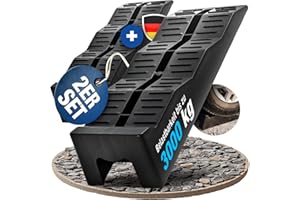 ‎NTG NTG Auffahrkeile für Wohnmobil (2er Set) – 3-stufige Nivellierung bis 3000 kg pro Set, Anti-Rutsch Struktur ideal für für Wohnwagen, Wohnmobil & Anhänger - Keile für alle Untergründe