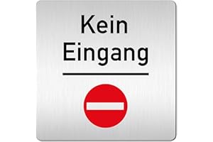 Türschilder24 XXL Schild - Türschild • 125 x 125 mm • kein Eingnag/Durchgang/Ausgang, betreten verboten • (kein Eingang)