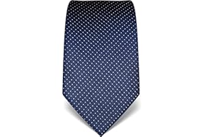 Vincenzo Boretti cravatta elegante classica da uomo, 8 cm x 15 cm, di pura seta di alta qualità, idrorepellente e antisporco, motivo a pois