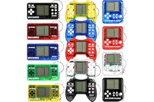 Starvortex Video Games Party Bag Fillers for Kids, Classic Gaming Party Bag Fillers for Boys Girls, Multi Colour Pass the Parcel Prizes, Mini Games Keyrings for Kids Prizes Favours Return Gifts